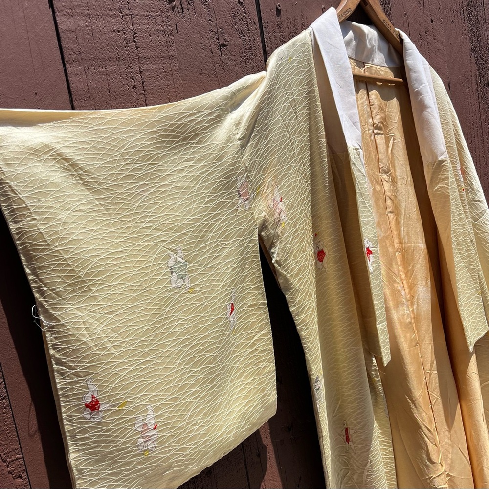 VINTAGE 1930’s Rare Silk Handpainted Japanese Kimono